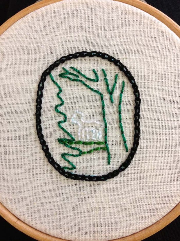 harry potter illustration embroidery