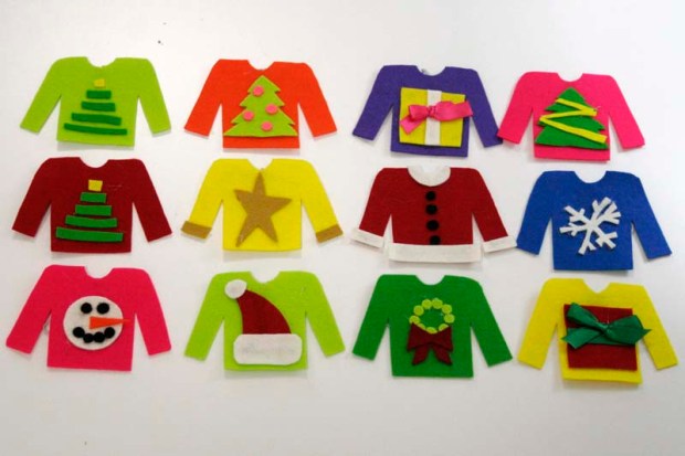 ugly sweater ornaments