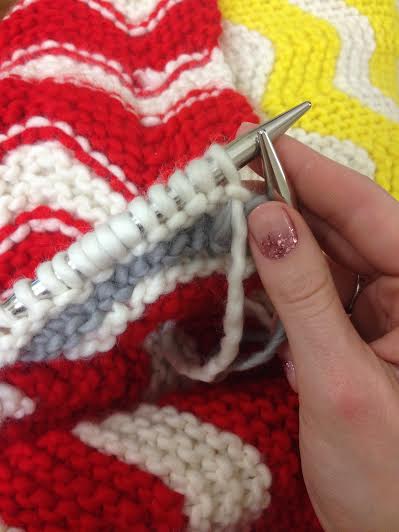 knitting baby blanket