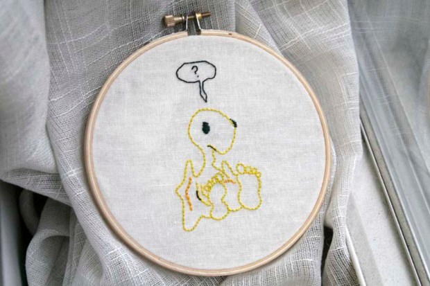 goldie the gargoyle embroidery