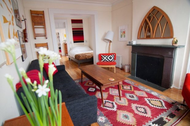 living room with pillow