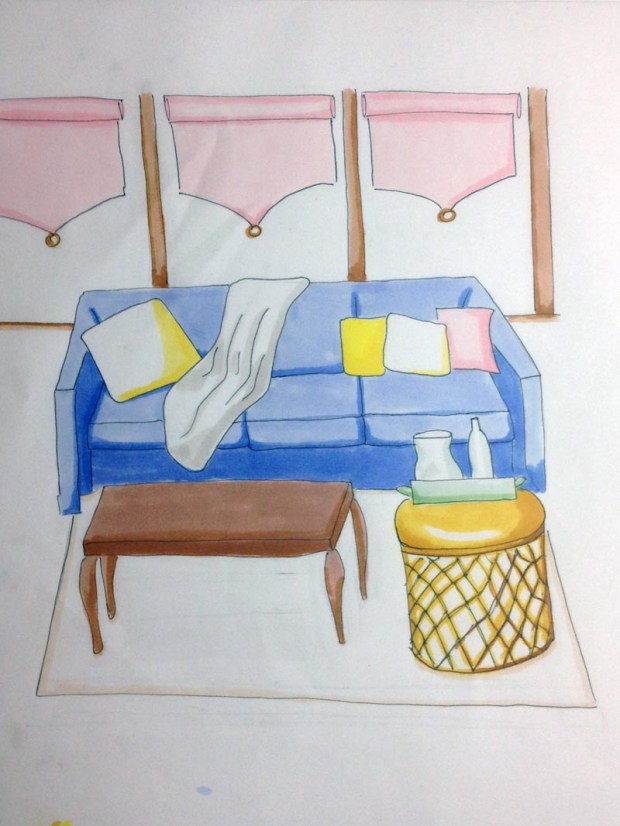 living room sketch