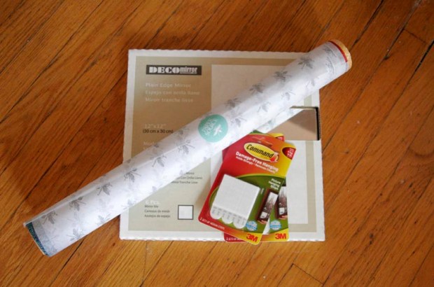 diy mirror with decorative frame supplies